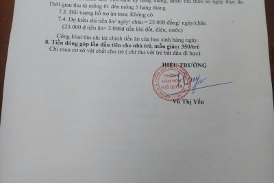 Trường Mầm non Ngô Quyền thực hiện công khai đối với cơ sở giáo dục và đào tạo thuộc hệ thống giáo dục quốc dân.